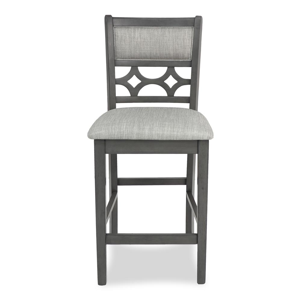 Furniture Mitchell 5-Piece Transitional Wood Counter Set in Gray. Picture 10