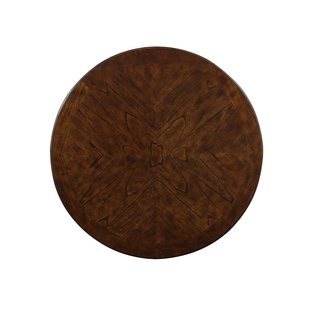 Gia 5-Piece Transitional Wood Dining Set in Brown. Picture 6