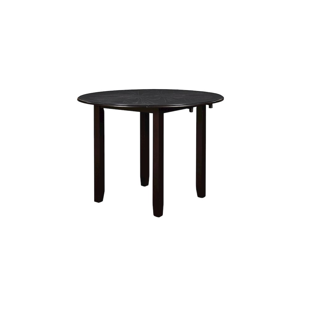 Gia 3-Piece 42" Wood Drop Leaf Dining Set, Ebony. Picture 4