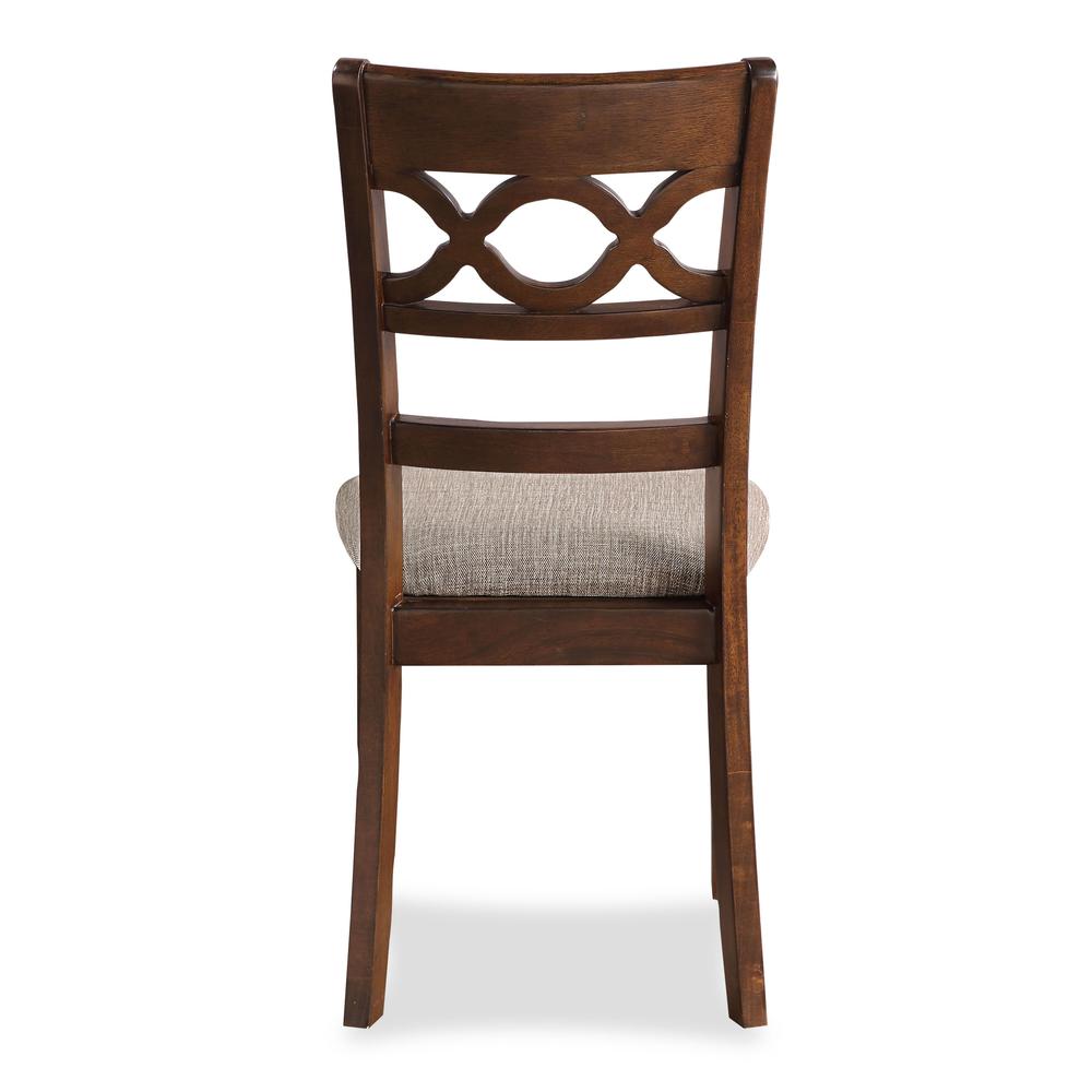 Cori 5-Piece Wood Round Dining Table Set with 4 Chairs in Cherry. Picture 10