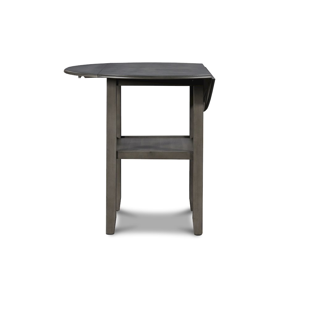 Gia 3-Piece 42" Wood Counter Drop Leaf Table Set, Gray. Picture 6