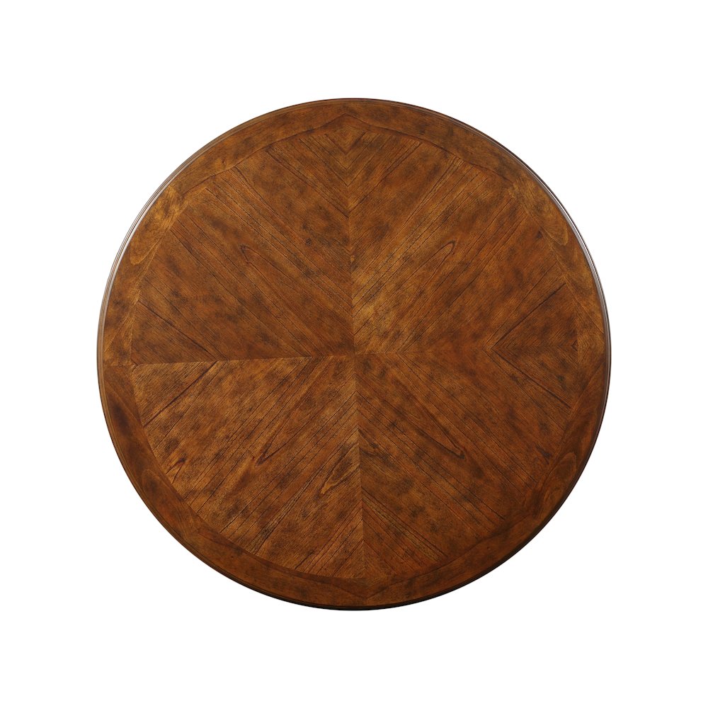 Gia 5-Piece 47" Wood Round Dining Set, Brown. Picture 6