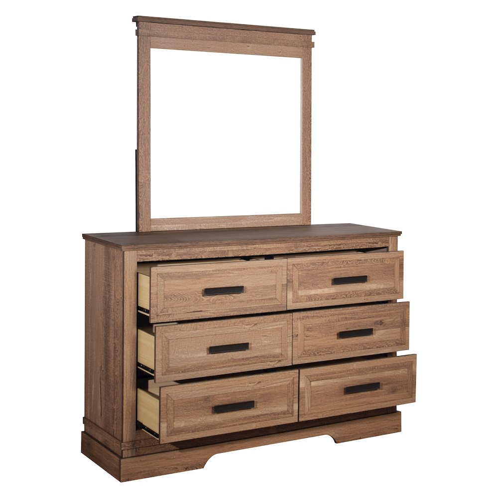Coventry Hall 4Pc Wood Queen Bedroom Set, Chest in Pecan. Picture 9