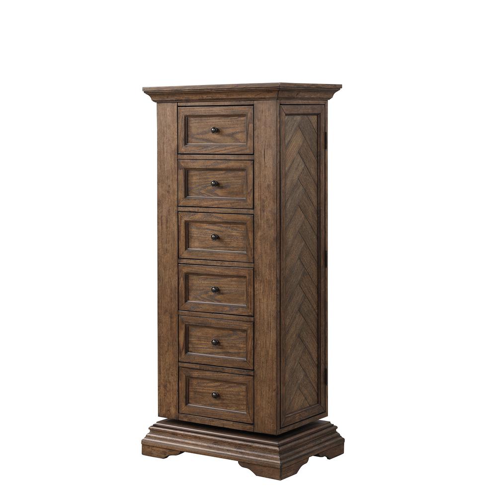 Furniture Mar Vista Solid Wood Swivel Lingerie Chest in Walnut. Picture 1