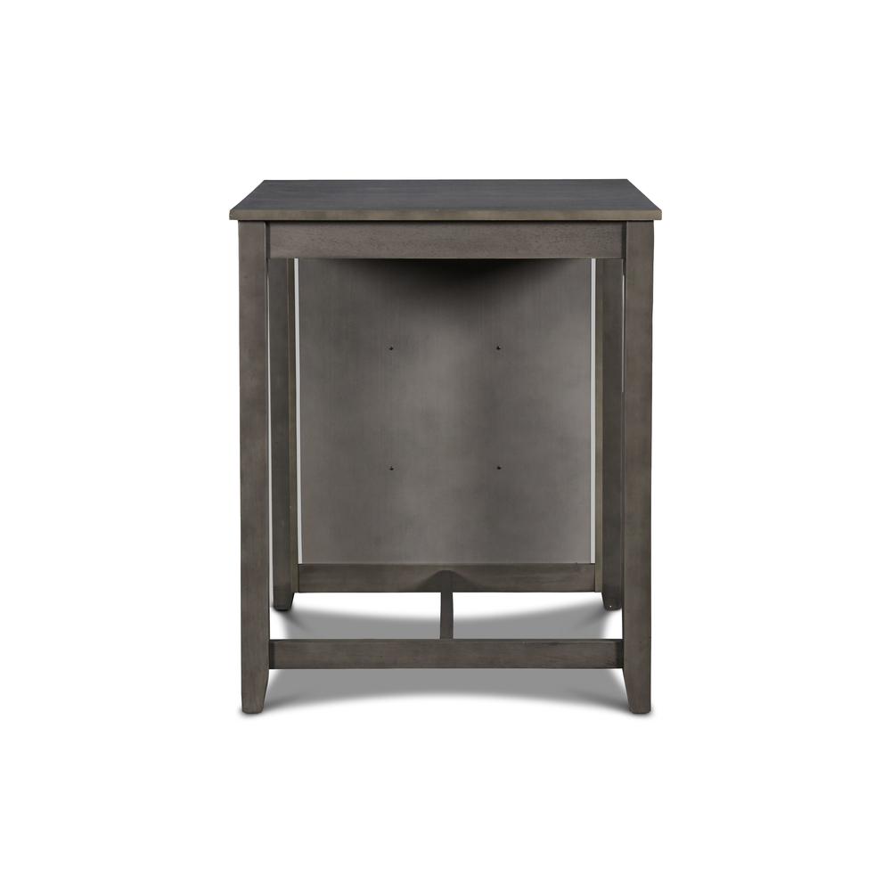 Furniture Gia Solid Wood Counter Table 2 Chairs in Gray. Picture 9
