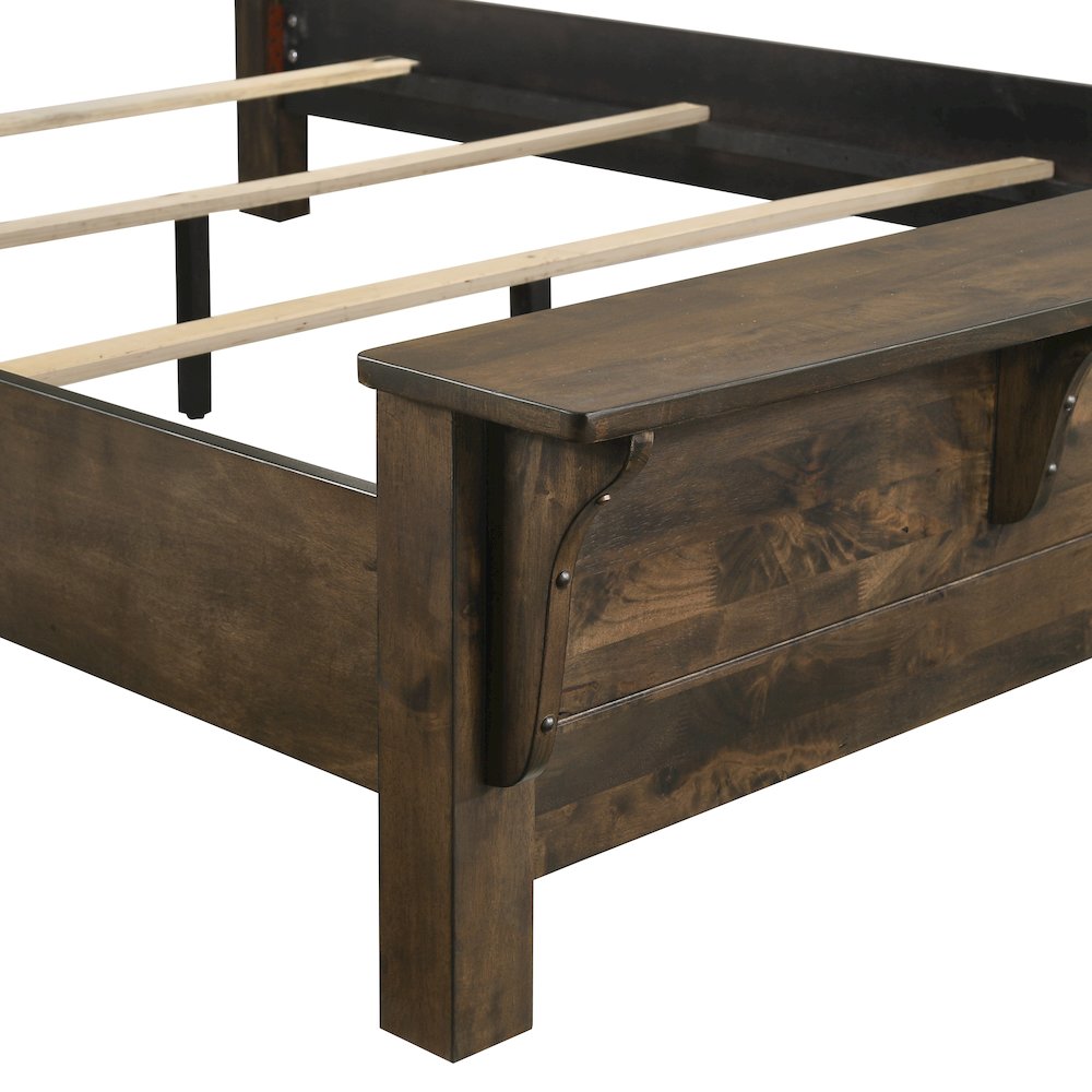 Blue Ridge Wood California King Bed, Rustic Gray. Picture 5