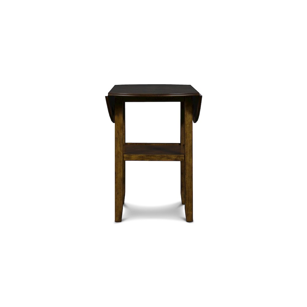 Gia 3-Piece 42" Wood Counter Drop Leaf Table Set, Brown. Picture 4