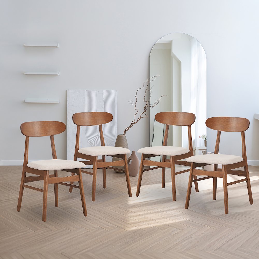 Morocco Wood Dining Chairs (Set of 4), Natural. Picture 8