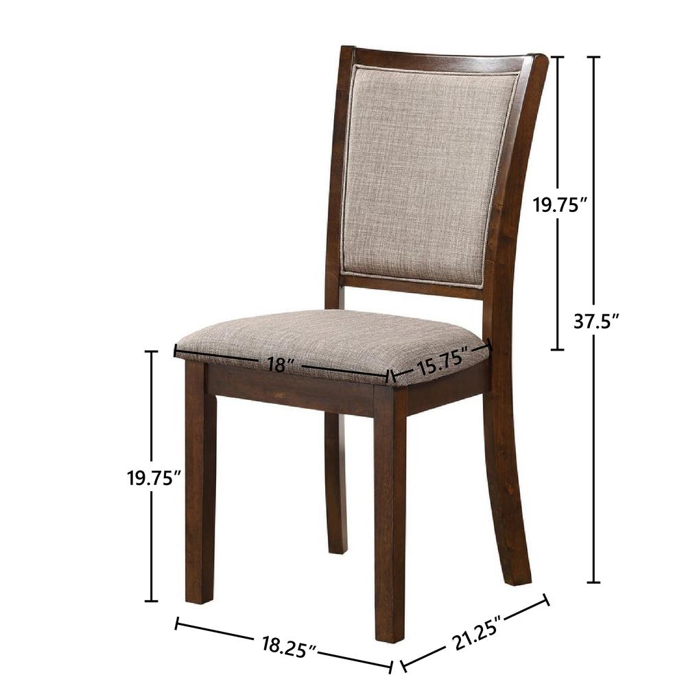 Furniture Amy 5-Piece Contemporary Wood Dining Set in Cherry. Picture 3