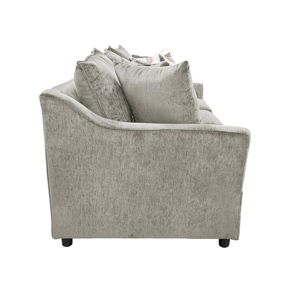 Sylvie Polyester Upholstered Sofa in Light Gray. Picture 3