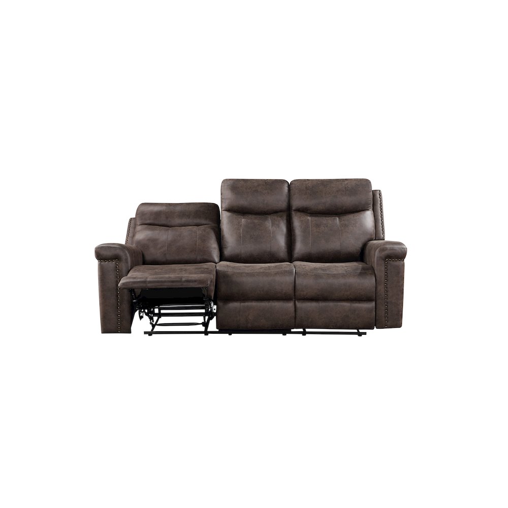Quade 2-Piece Fabric Upholstered Power Sofa And Loveseat Set, Mocha Brown. Picture 11