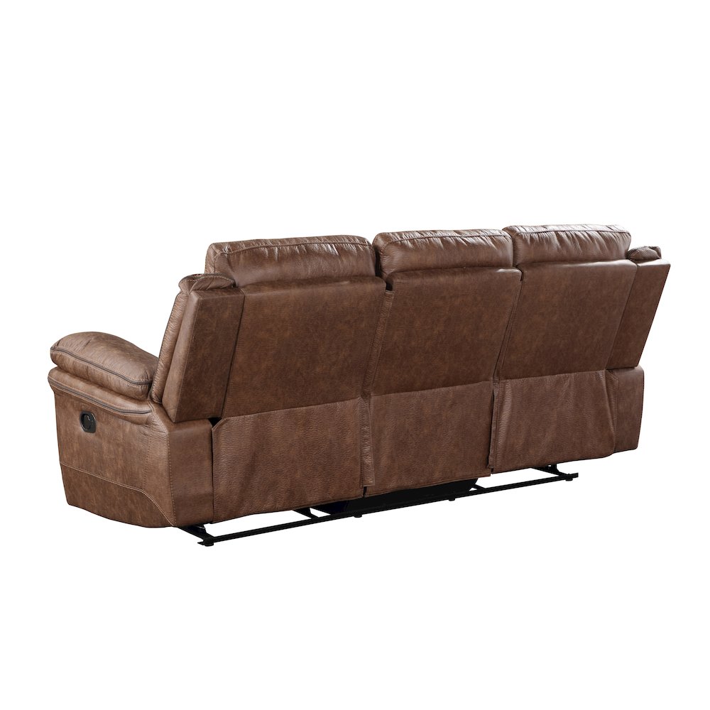 Ryland 2-Piece Fabric Upholstered Manual Sofa And Loveseat Set, Brown. Picture 7