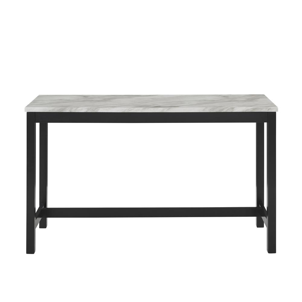 Furniture Celeste 4-Piece Faux Marble & Wood Bar Set in Black. Picture 6