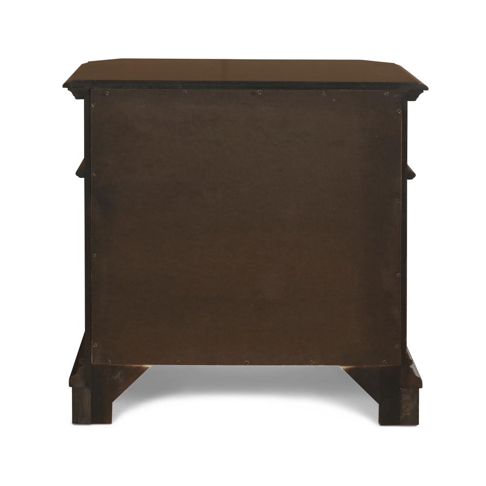Furniture Emilie 3-Drawer Solid Wood Nightstand in Tudor Brown. Picture 2