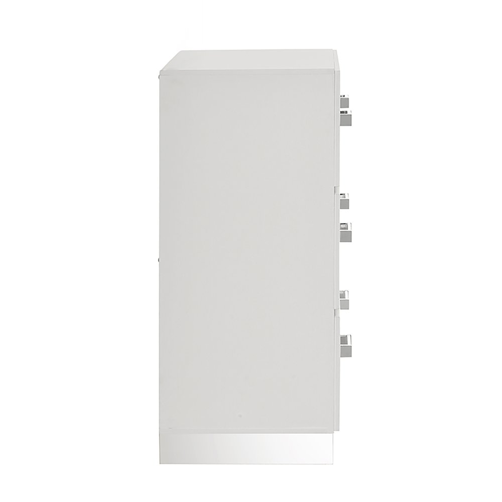 Europa Wood 6-Drawer Dresser, White. Picture 4