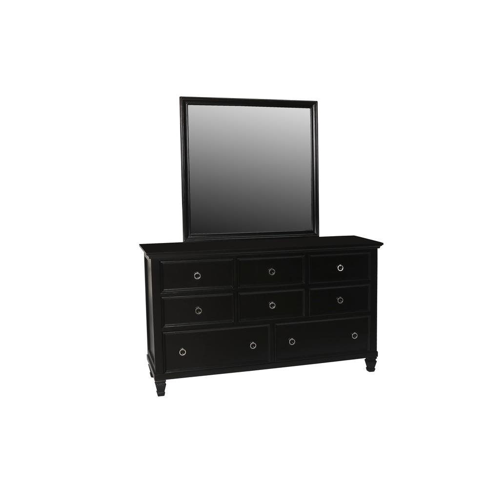 Furniture Tamarack Solid Wood 8-Drawer Dresser in Black / Mirror not Included. Picture 1