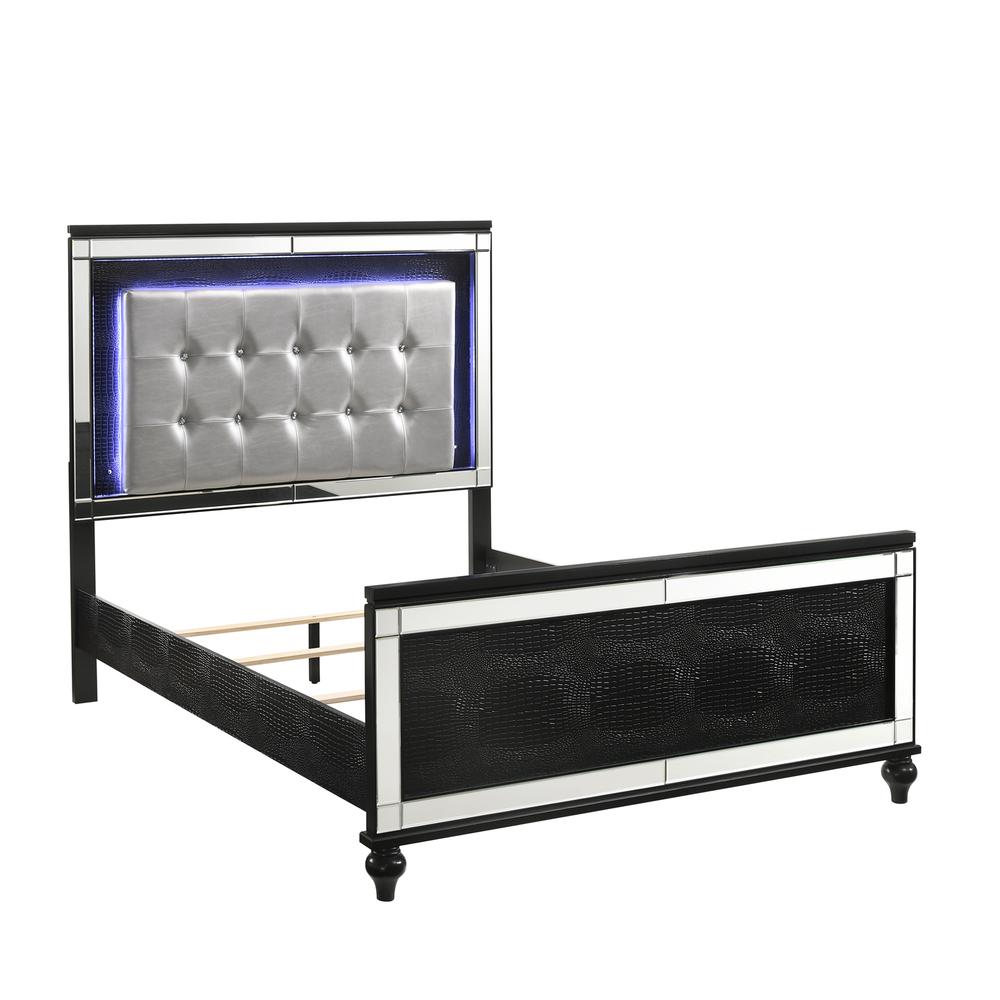 Valentino 4/6 Full Bed - Black. Picture 2