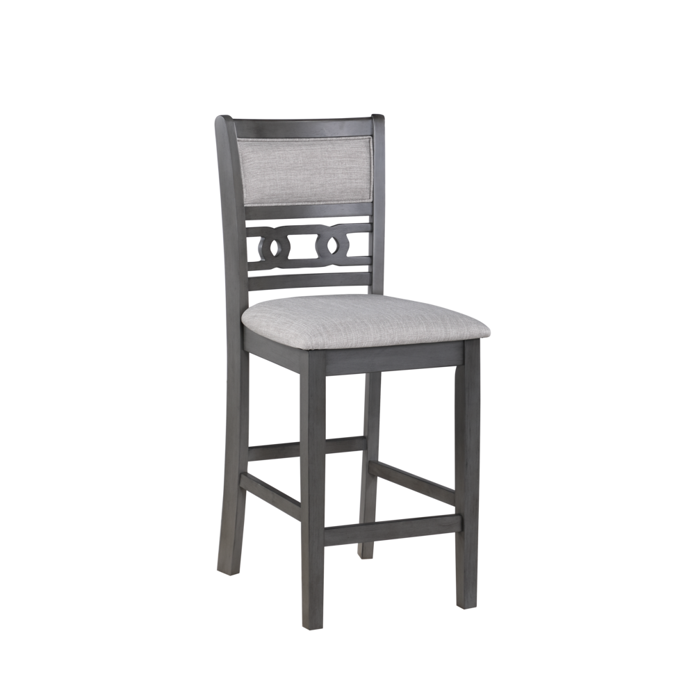 Furniture Gia Solid Wood Counter Chairs in Gray (Set of 2). Picture 2