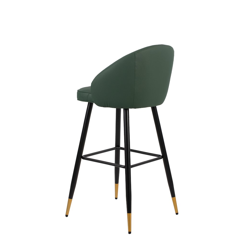 New Classic Furniture Oliver Vegan Leather Bar Chair in Green (Set of 4). Picture 6