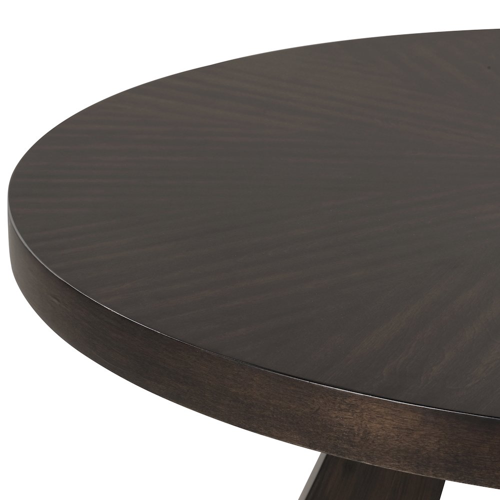 Chestnut Ridge 47" Wood Round Table in Brown. Picture 4