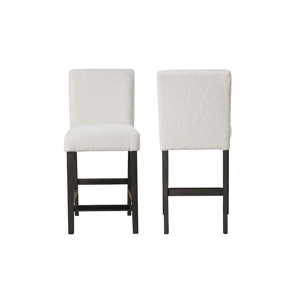 High Line Upholstered Counter Chair (Set of 2), White. Picture 1