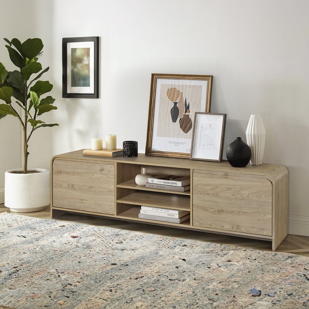 Mara Wood Natural TV Stand. Picture 8