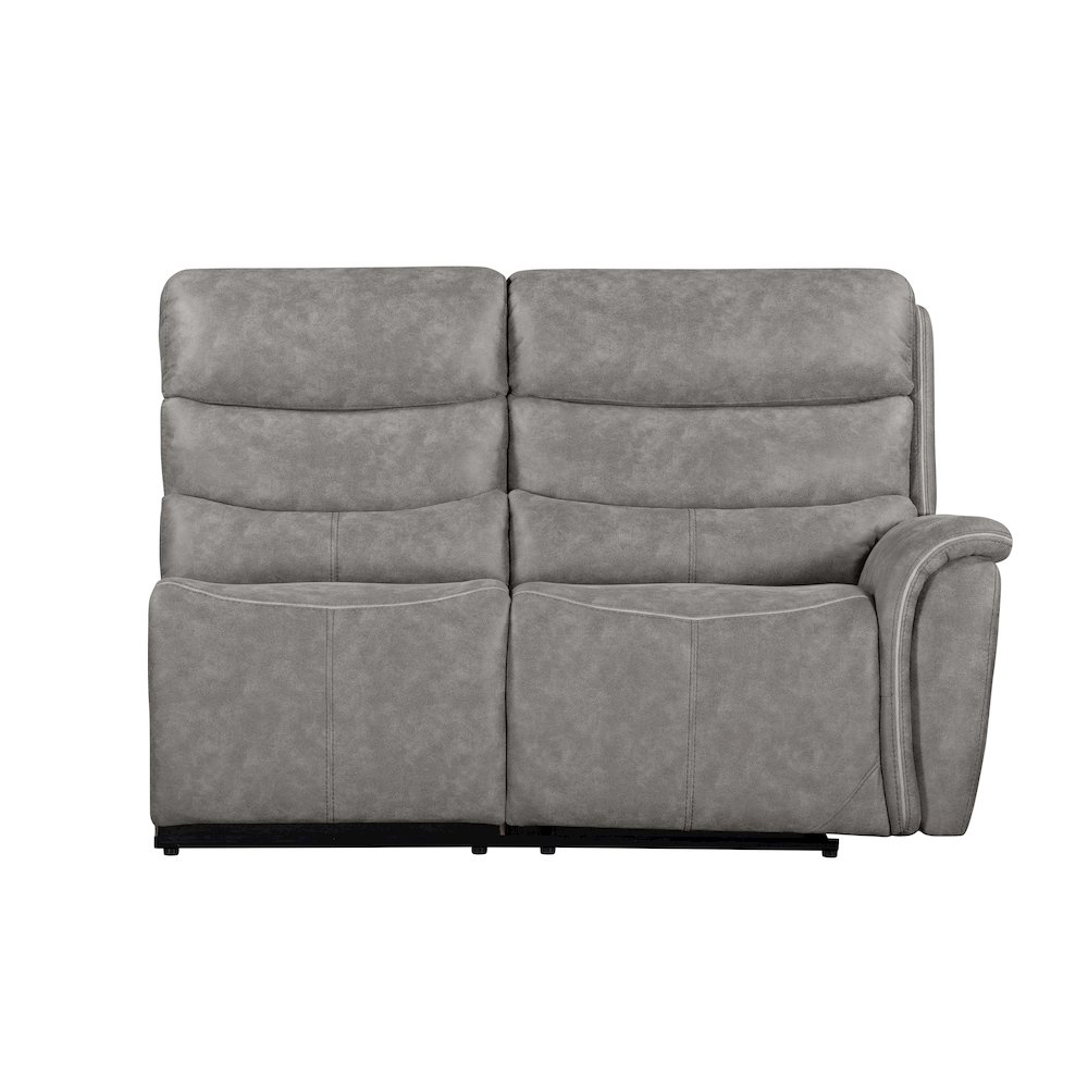 Kamari 3-Piece Polyester Fabric Manual Sectional Set, Gray. Picture 2