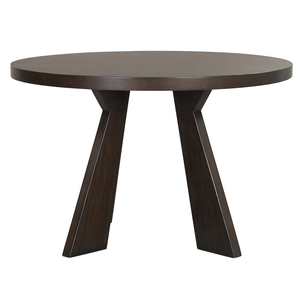 Chestnut Ridge 47" Wood Round Table in Brown. Picture 1