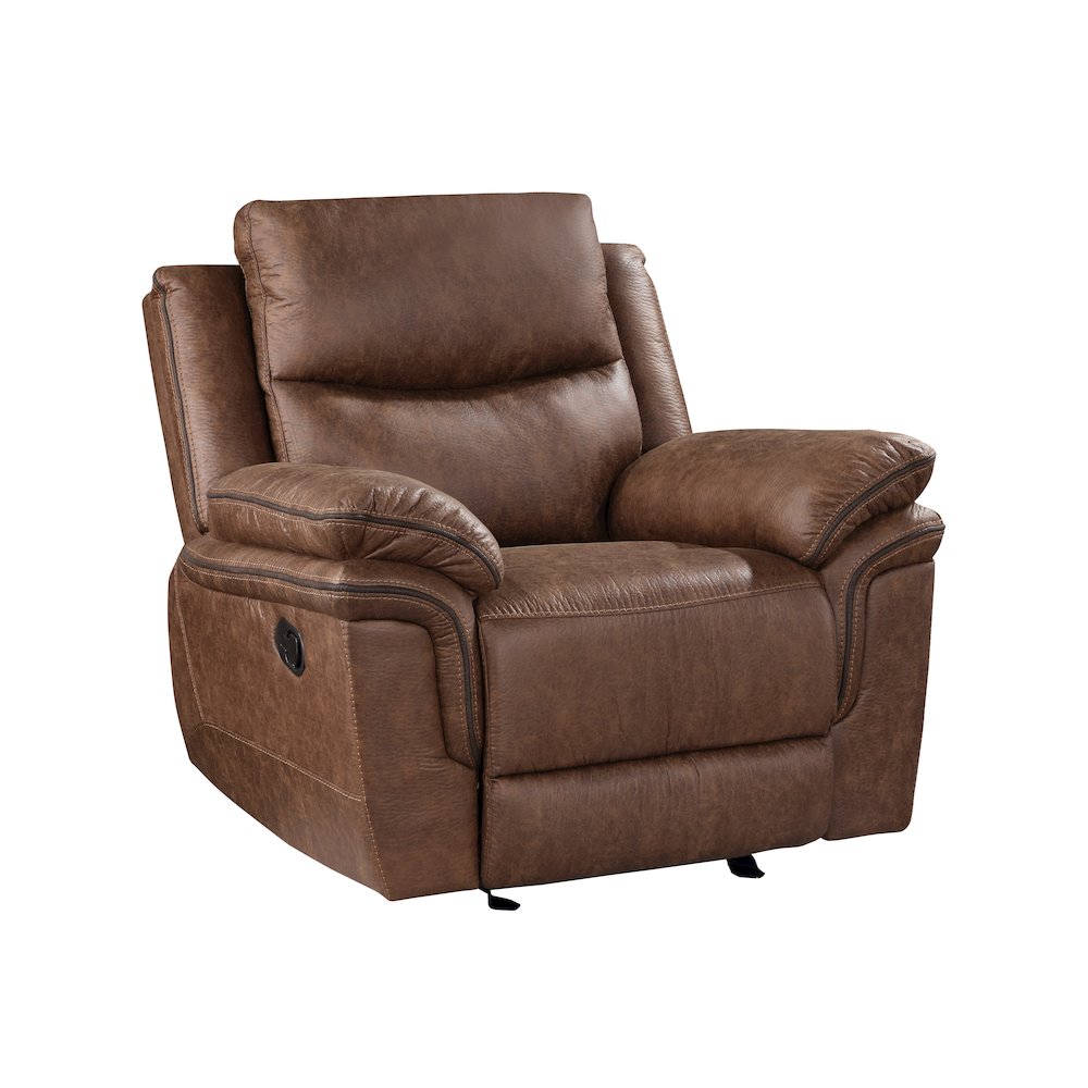 Ryland 3-Piece Fabric Manual Living Room Set, Brown. Picture 2