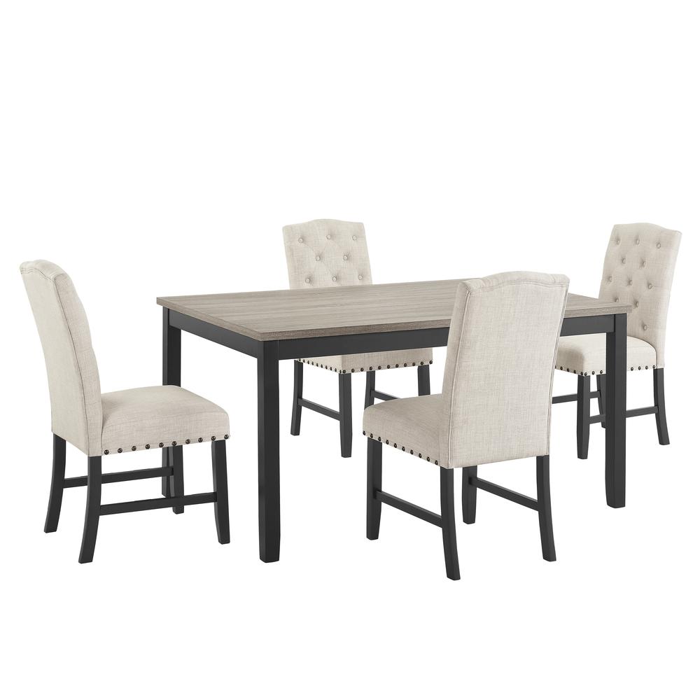 Daphne 5 Pc Natural 60" Dining Set W/Natural Chairs. Picture 2