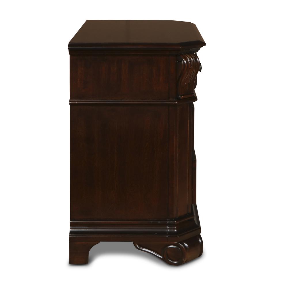 Furniture Emilie 3-Drawer Solid Wood Nightstand in Tudor Brown. Picture 3