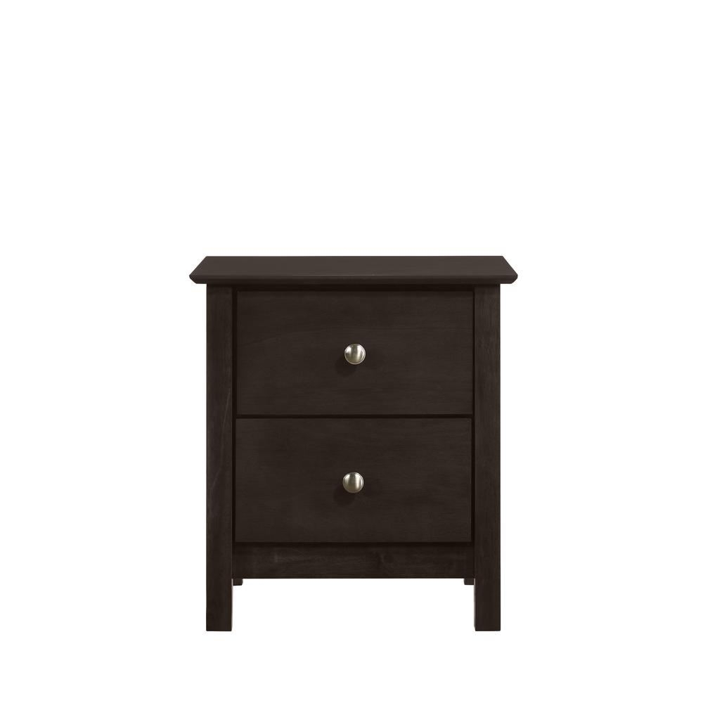 Zodiac 2 Drawer Nightstand-Merlot. Picture 2