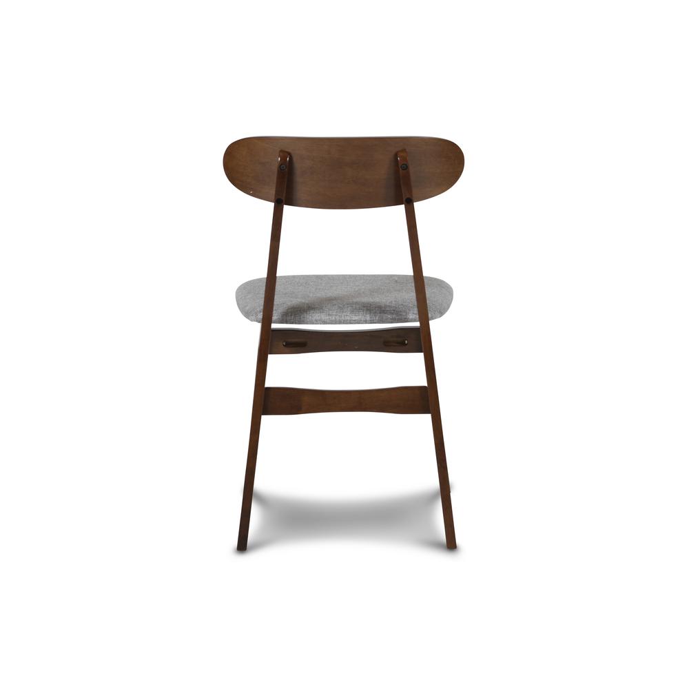 Furniture Morocco Dining Chair with Cushion- Set of 2- Gray. Picture 5