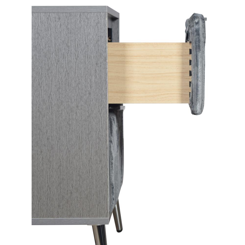 Kailani Nightstand- Gray. Picture 4