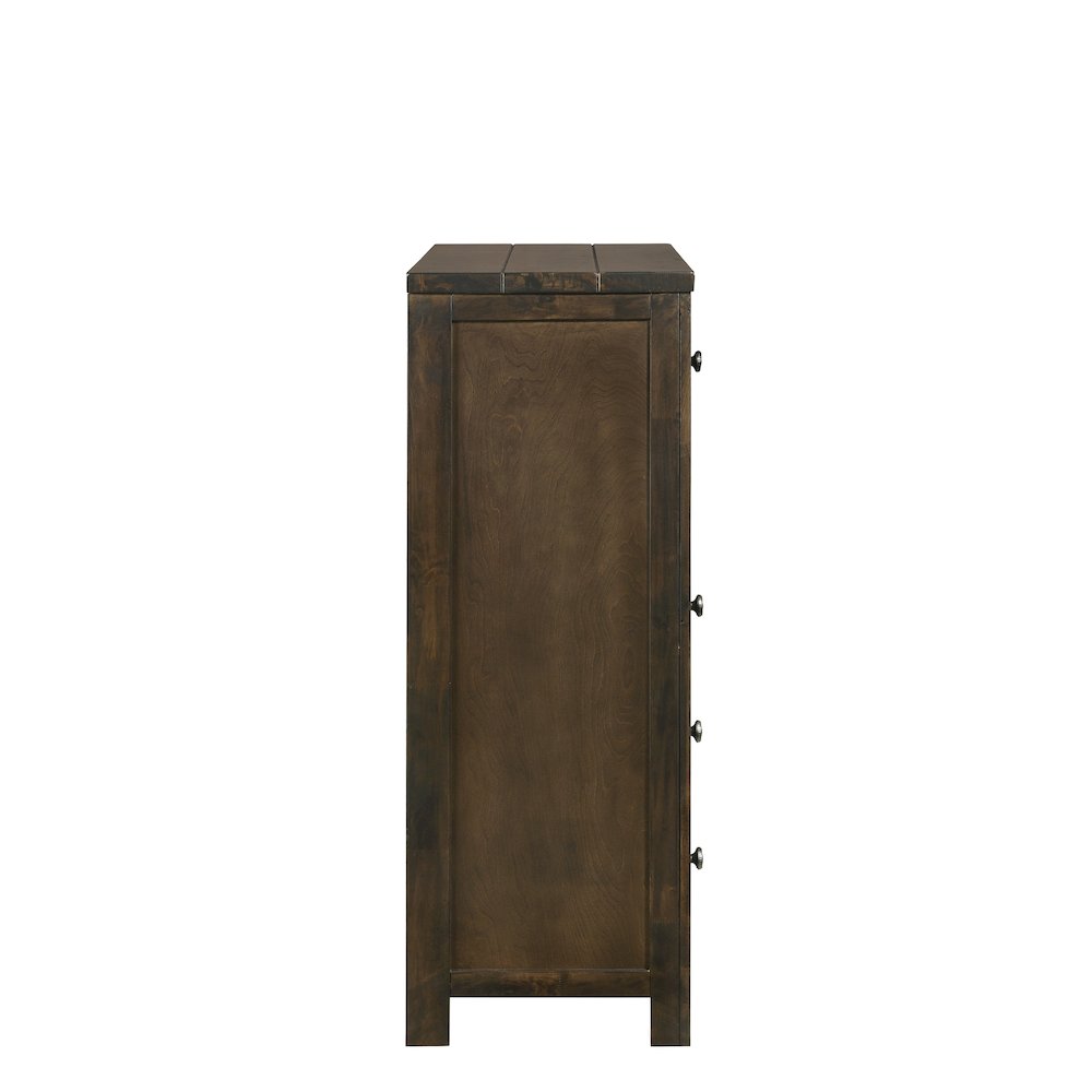 Furniture Blue Ridge Solid Wood Bedroom Chest in Rustic Gray. Picture 4