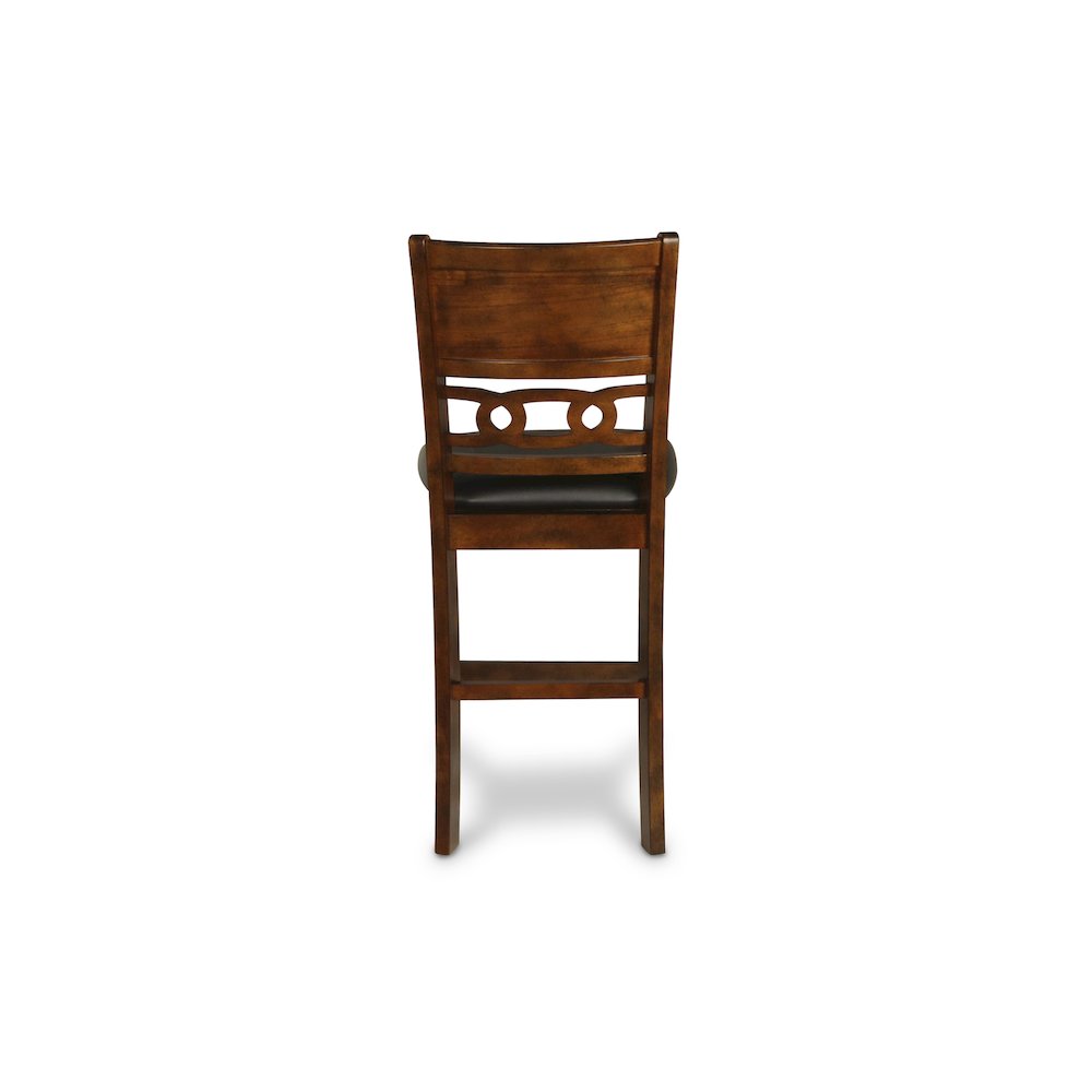 Gia 3-Piece 42" Wood Counter Drop Leaf Table Set, Brown. Picture 9