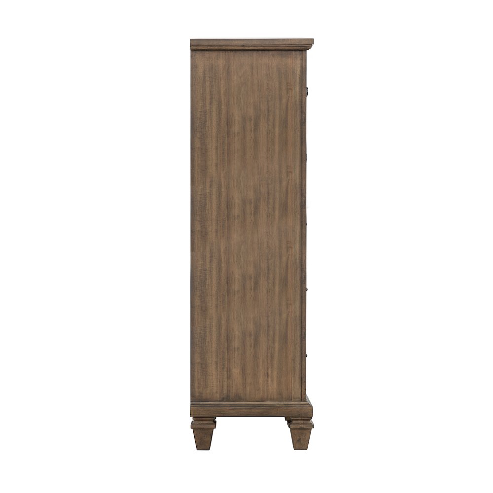 Mariana Wood 5-Drawer Chest, Vintage Mocha. Picture 3