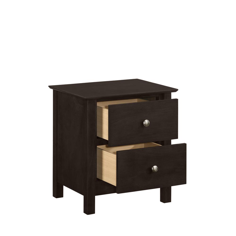 Zodiac 2 Drawer Nightstand-Merlot. Picture 4