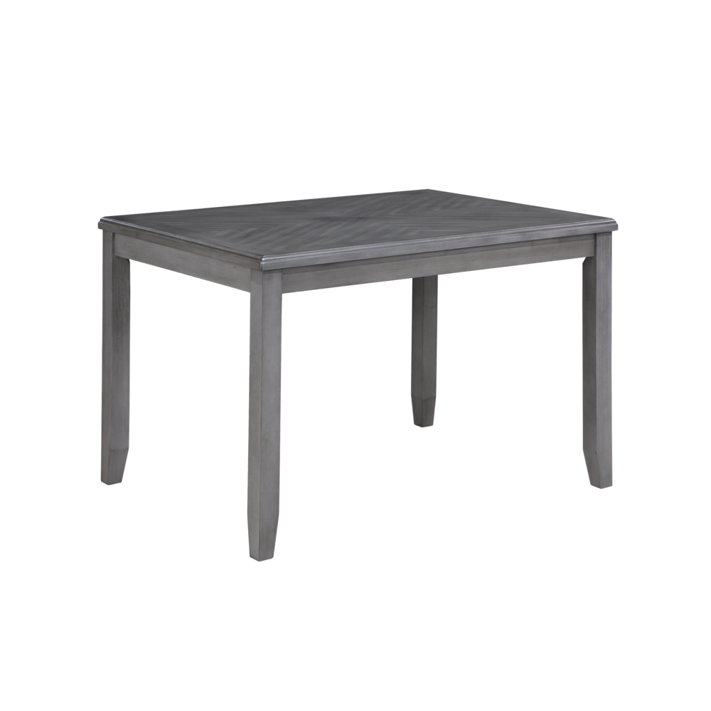 Gia 5-Piece 48" Wood Rectangular Dining Set with 4 Chairs in Gray. Picture 9