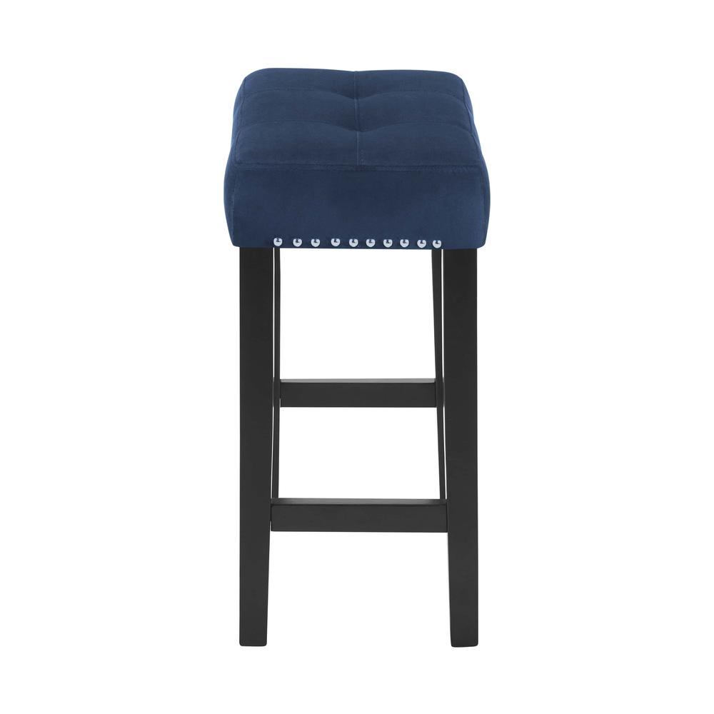 Furniture Celeste 4-Piece Faux Marble & Wood Bar Set in Blue. Picture 10