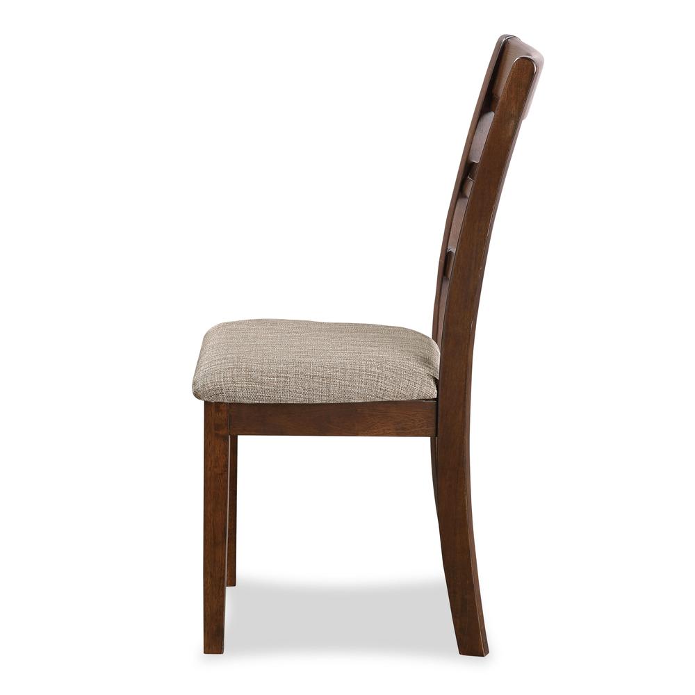 Cori 5-Piece Wood Round Dining Table Set with 4 Chairs in Cherry. Picture 9