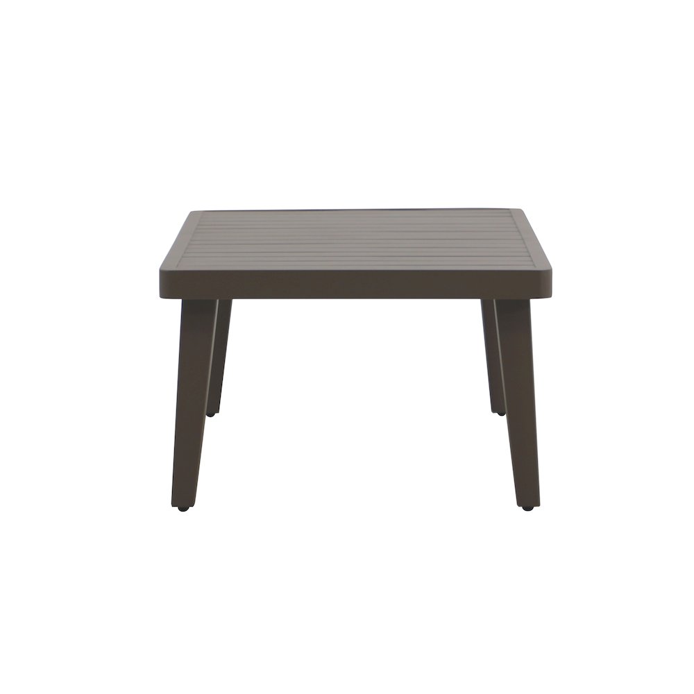 Genova Metal Patio Coffee Table in Brown. Picture 3
