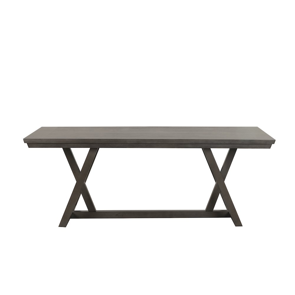 High Line 5-Piece Wood Rectangular Dining Table Set, Gray. Picture 3