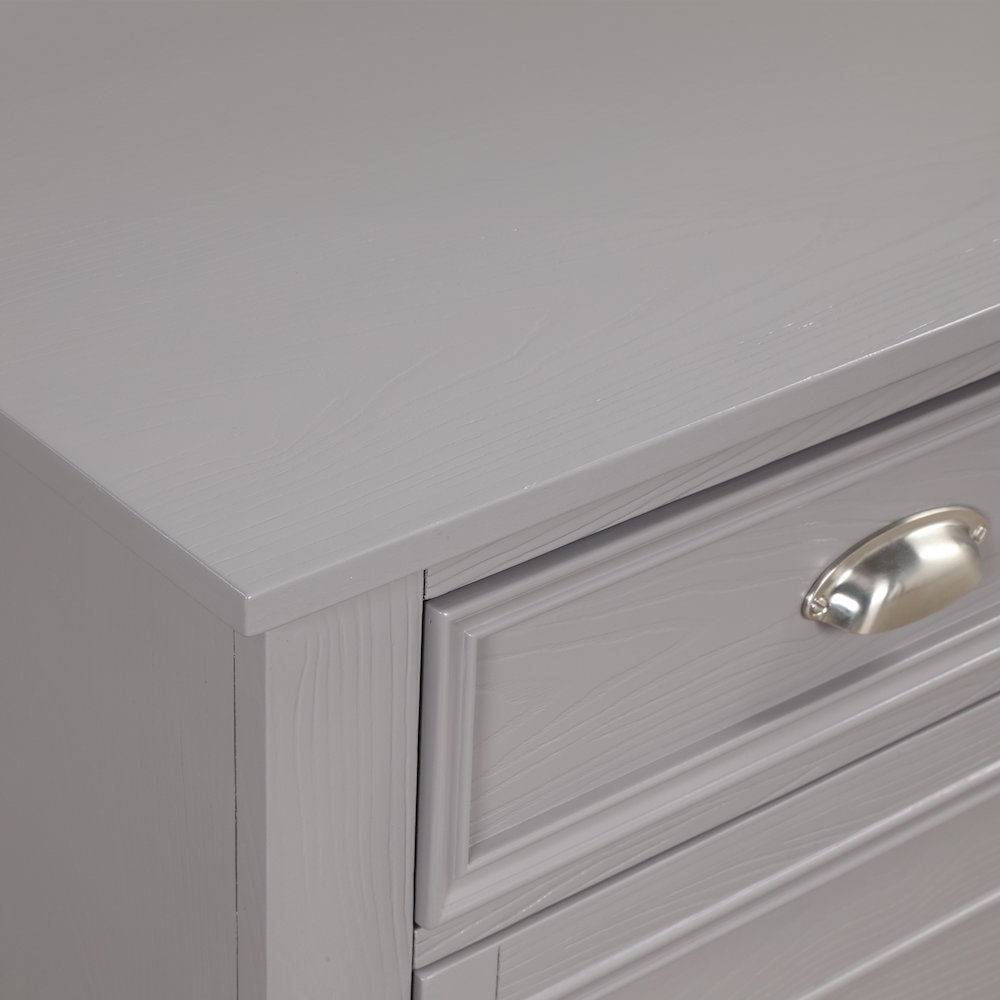 Jamestown Wood 1-Drawer Nightstand, Gray. Picture 7