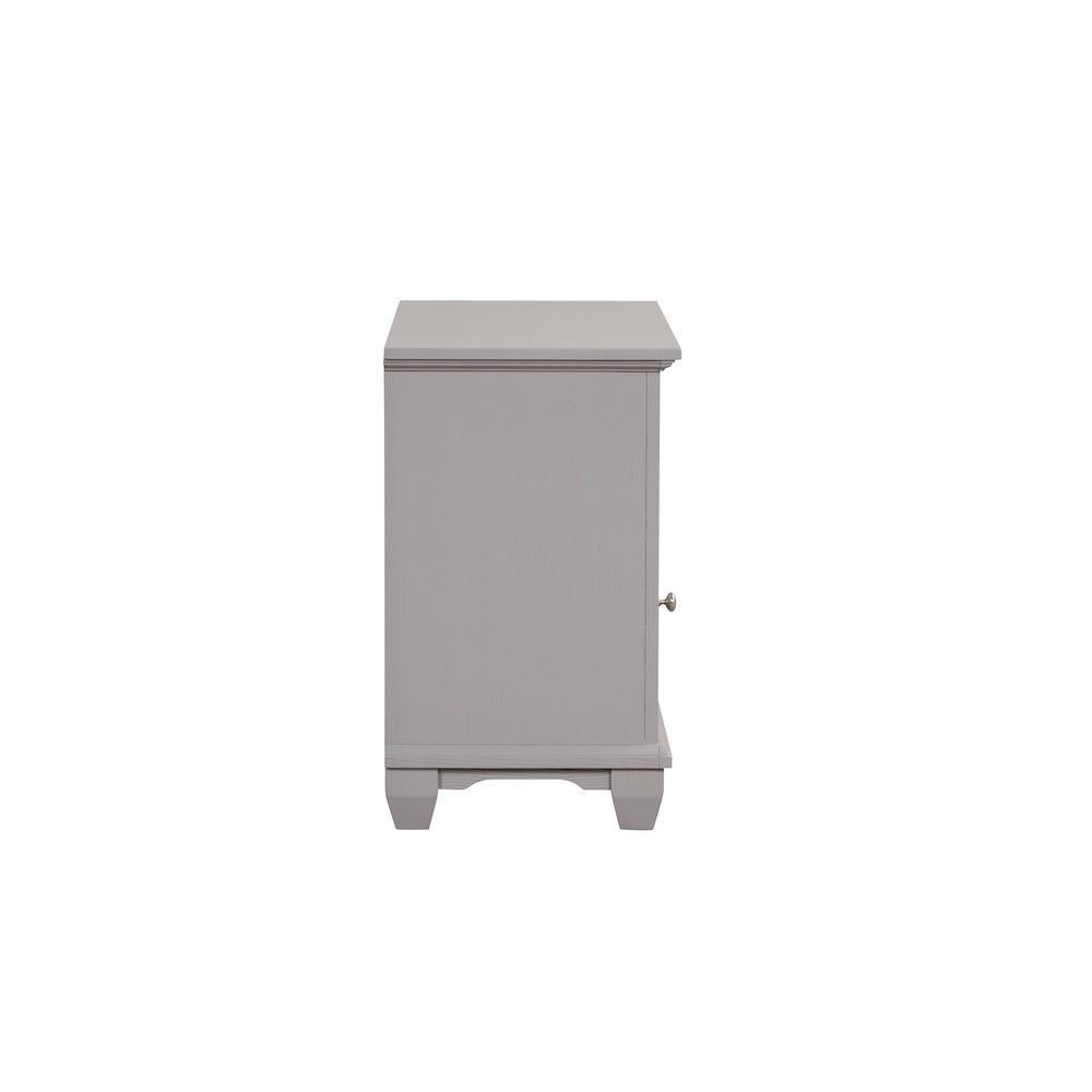Jamestown Wood 1-Drawer Nightstand, Gray. Picture 5