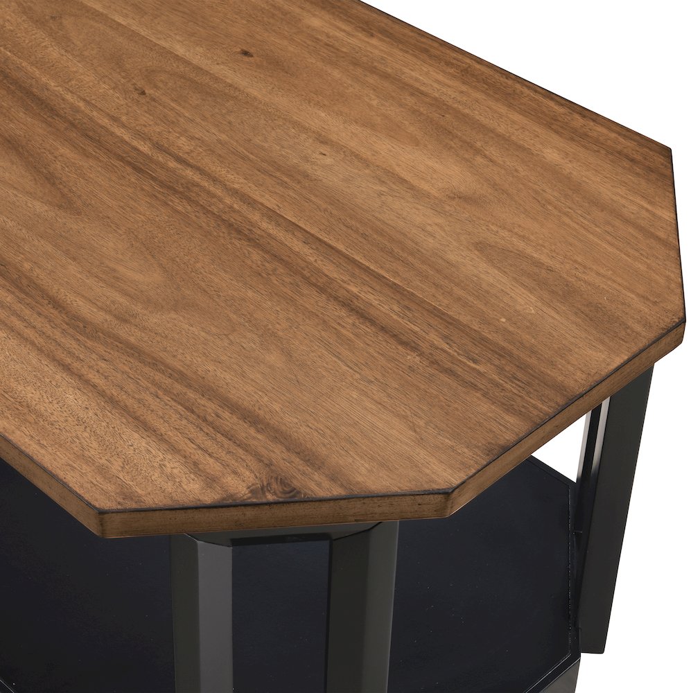 Decker 3-Piece Wood Occasional Table Set in Black/Brown. Picture 6