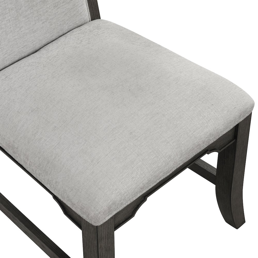 New Classic Furniture Lisbon Wood Dining Side Chair in Gray (Set of 2). Picture 6