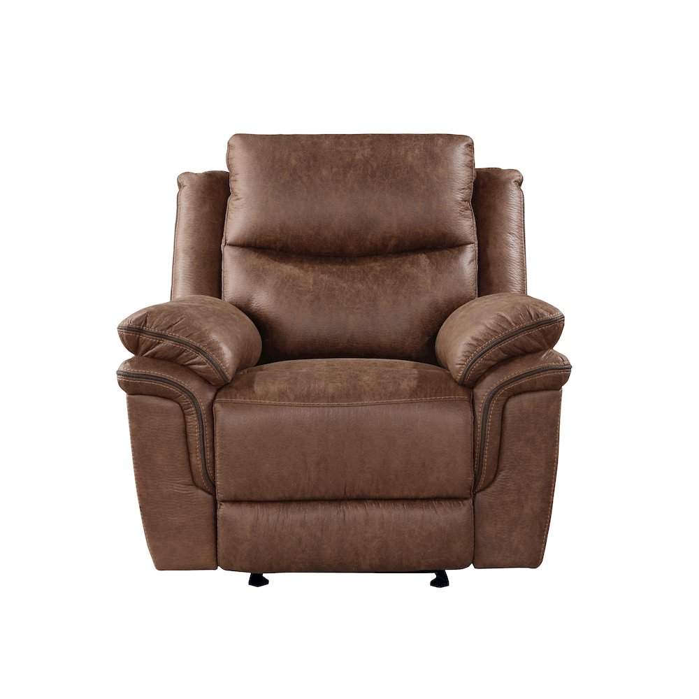 Ryland 3-Piece Fabric Manual Living Room Set, Brown. Picture 3