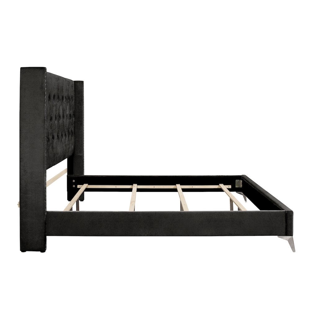 Huxley Wood King Bed, Black. Picture 3