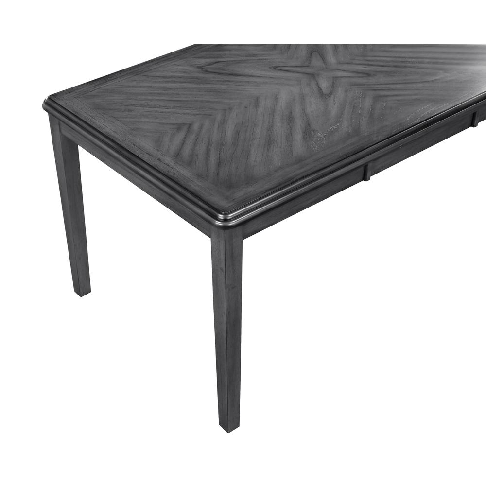 Gia 5-Piece 60" Wood Rectangle Dining Set with 4 Chairs in Gray. Picture 13